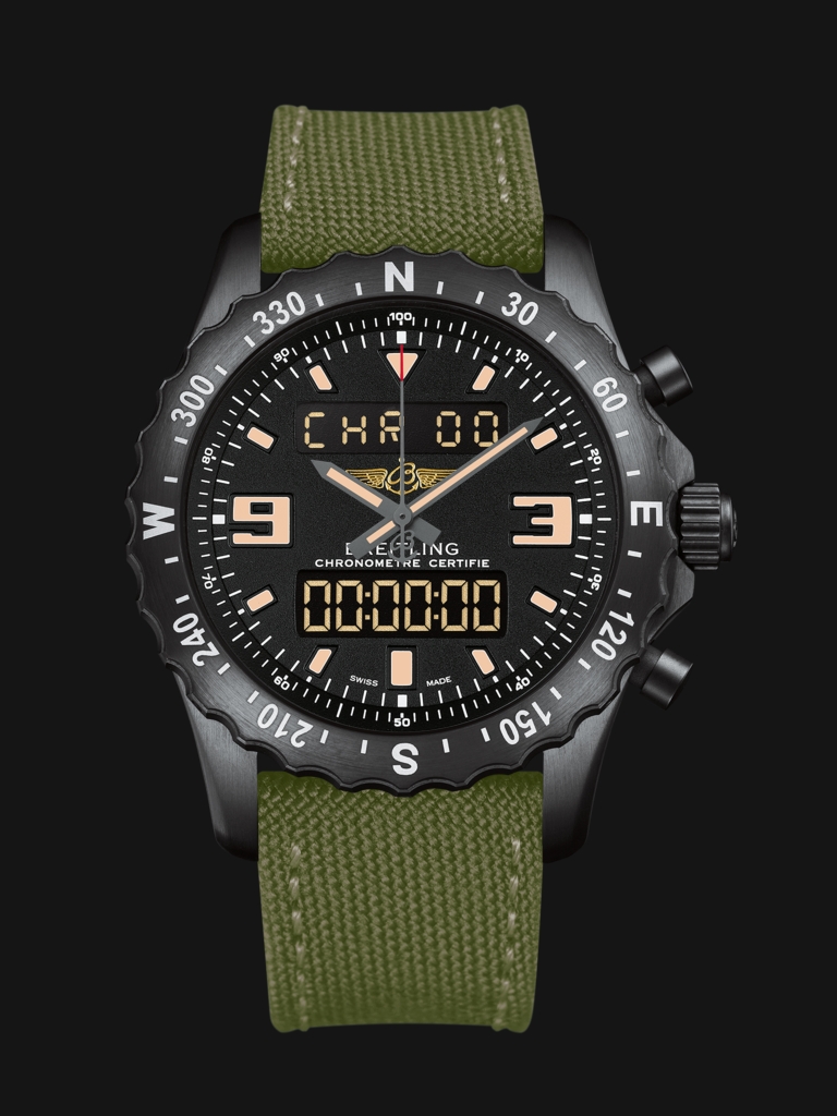 Black Bezels Breitling Chronospace Military Fake Watches