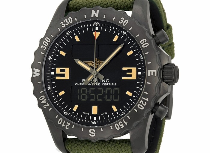UK Khaki Green Straps Breitling Chronospace Military Fake Watches