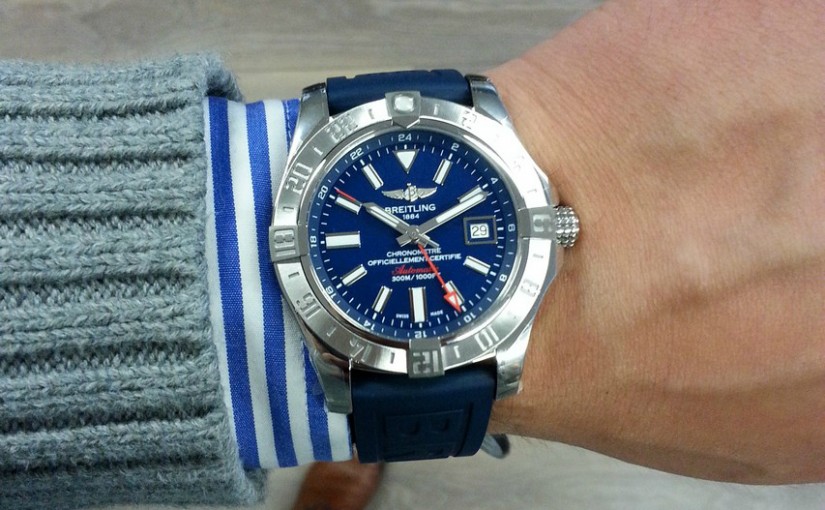 Cheap Blue Dials Breitling Avenger II GMT Fake Watches UK